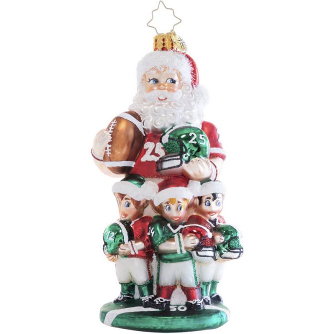 Christopher Radko Team Players Santa Ornament