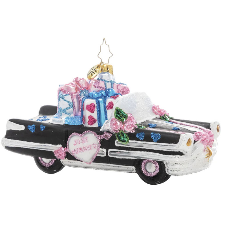 Christopher Radko Wedding Day Getaway Ornament | 1021151 | Borsheims