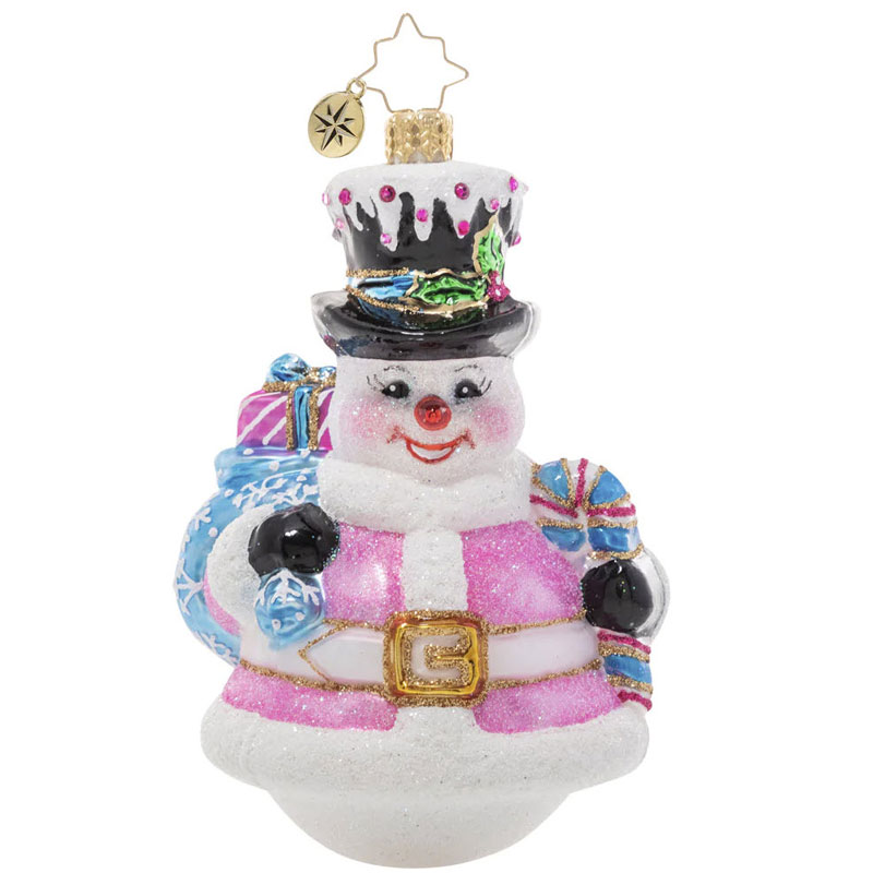 Christopher Radko Pink Peppermint Snowman Ornament | 1021273 | Borsheims