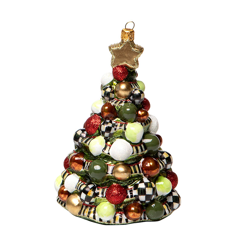 MacKenzie-Childs Glass Ornament, Farmhouse Bauble Tree | 53913-2151 ...