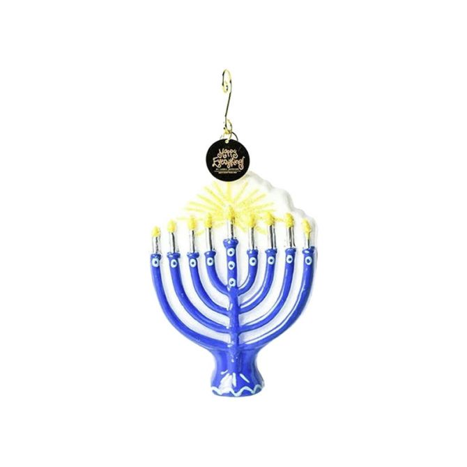 Coton Colors Menorah Shaped Ornament