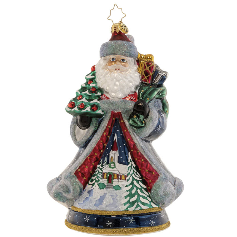 Christopher Radko Santa's Snowy Scene Ornament | 1021363 | Borsheims