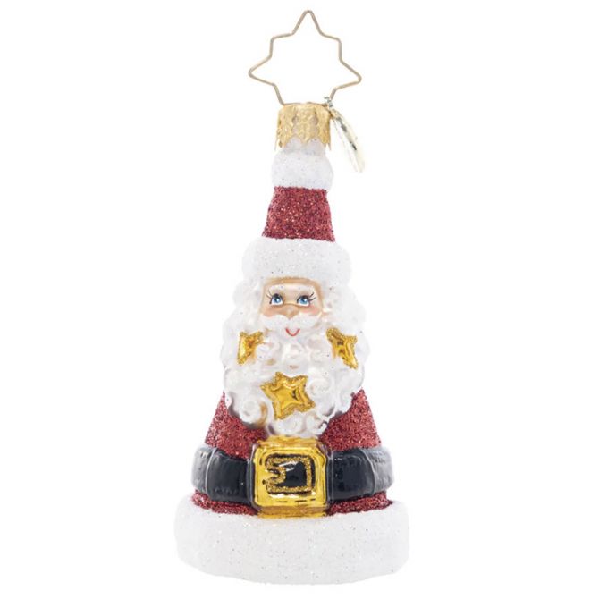 Christopher Radko Spangled Santa Gem Ornament