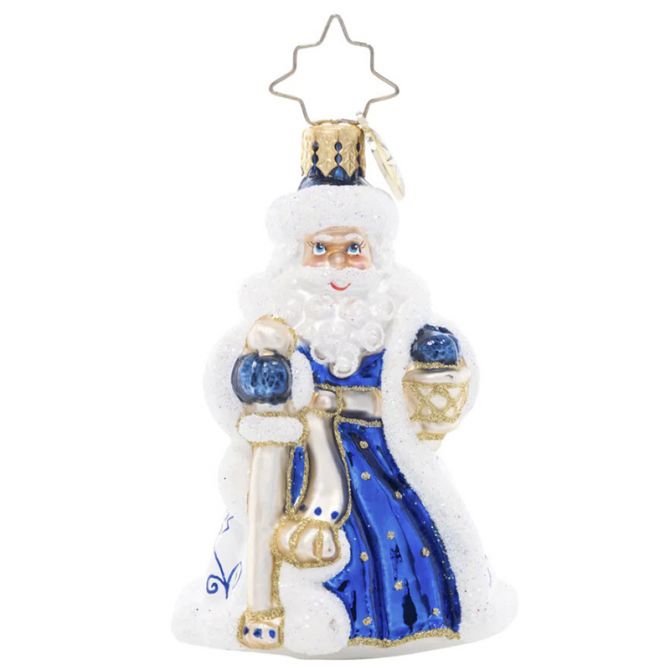 Christopher Radko Cheerful Chinoiserie Santa Gem Ornament