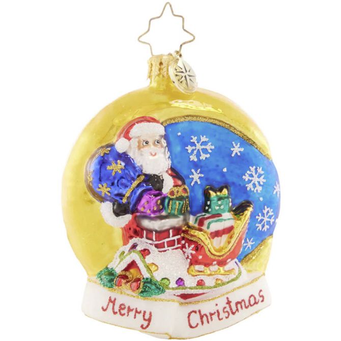 Christopher Radko Crescent Moon Christmas Gem Ornament