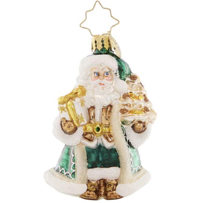 Christopher Radko Emerald City Santa Gem Ornament