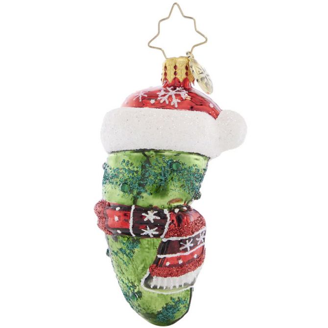 Christopher Radko Chilly Christmas Pickle Gem Ornament