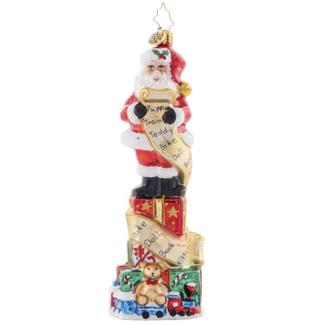 Christopher Radko Stacked Up Santa Ornament