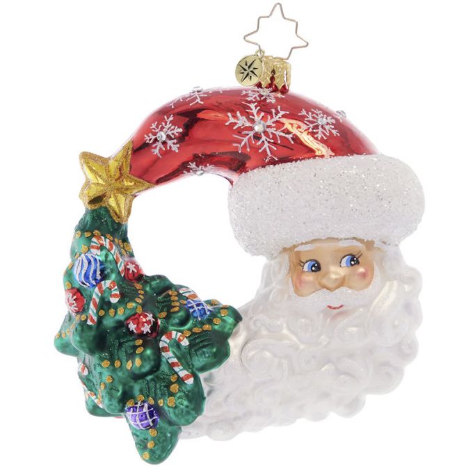 Christopher Radko Christmas With A Grin Santa Ornament