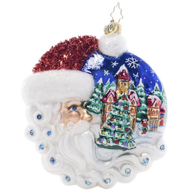 Christopher Radko Christmas Village Santa Ornament