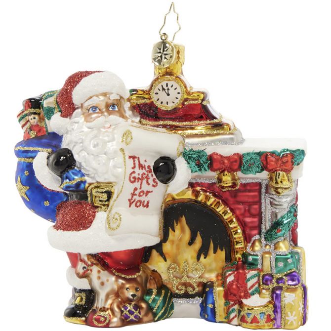 Christopher Radko Nice List Santa Ornament