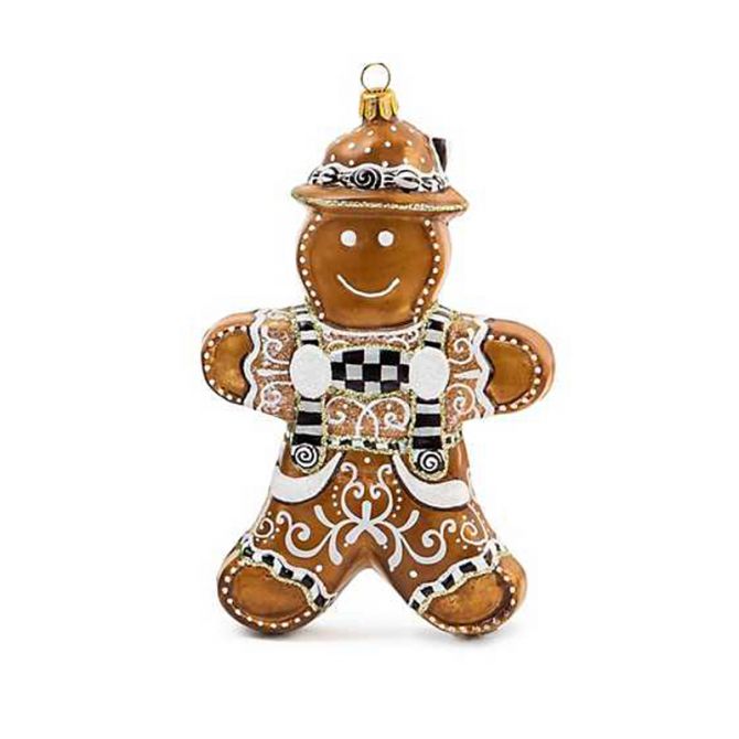 MacKenzie-Childs Glass Ornament, Farmhouse Gingerbread Boy