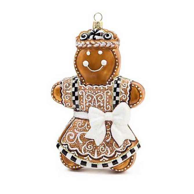 MacKenzie-Childs Glass Ornament, Farmhouse Gingerbread Girl