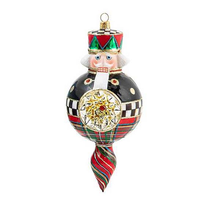 MacKenzie-Childs Glass Ornament, Tartastic Nutcracker