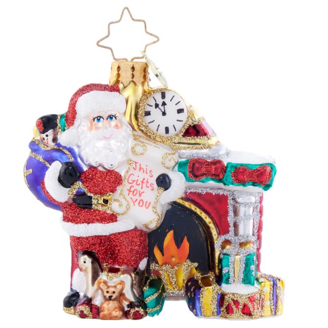 Christopher Radko Nice List Santa Ornament