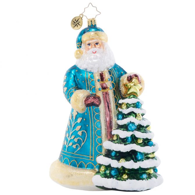 Christopher Radko Santa's Tinsel Touch Ornament