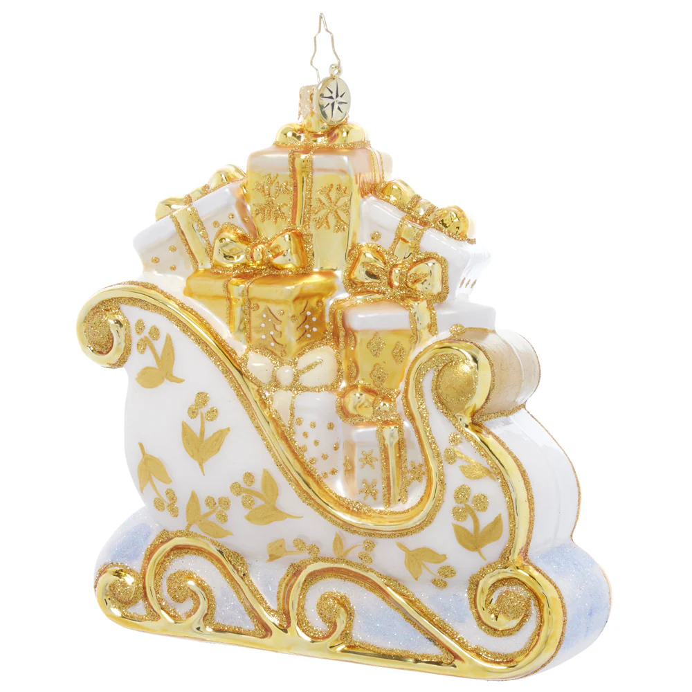 Christopher Radko Sleigh of Golden Elegance Ornament | 1022077 | Borsheims