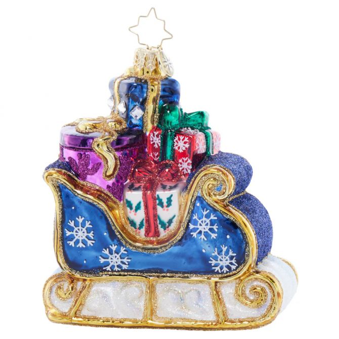 Christopher Radko Starry Night Sleigh Ornament