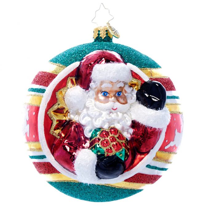 Christopher Radko St. Nick's Spherical Cheer Ornament