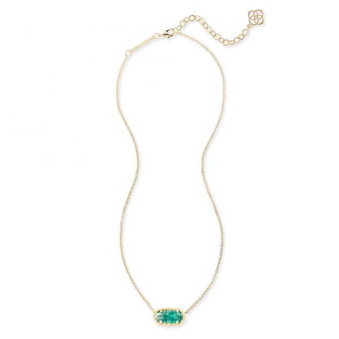 Kendra Scott Elisa Pendant Necklace In Emerald Cat's Eye
