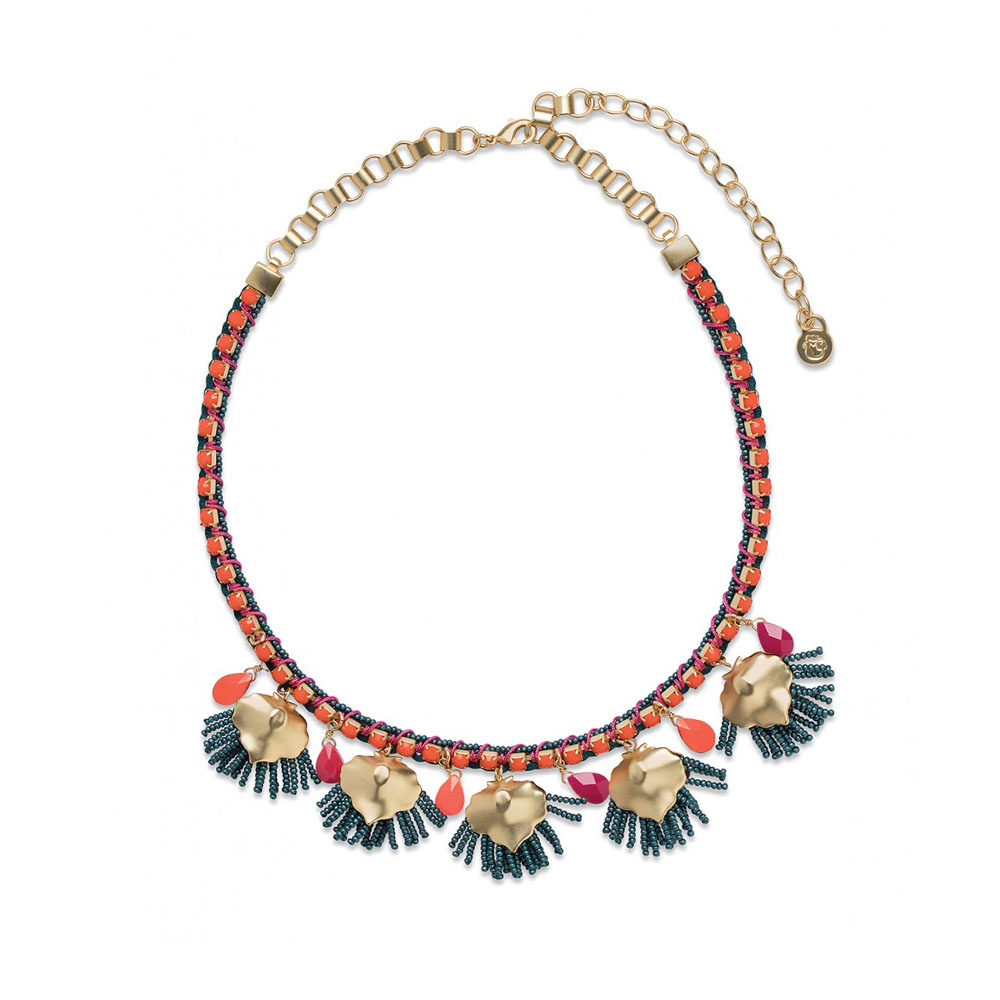 Spartina 449 Beaded Fringe Necklace in Navy | Borsheims