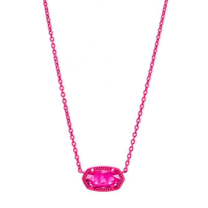 Framed Ari Heart Gold Short Pendant Necklace in Light Pink Drusy | Kendra  Scott