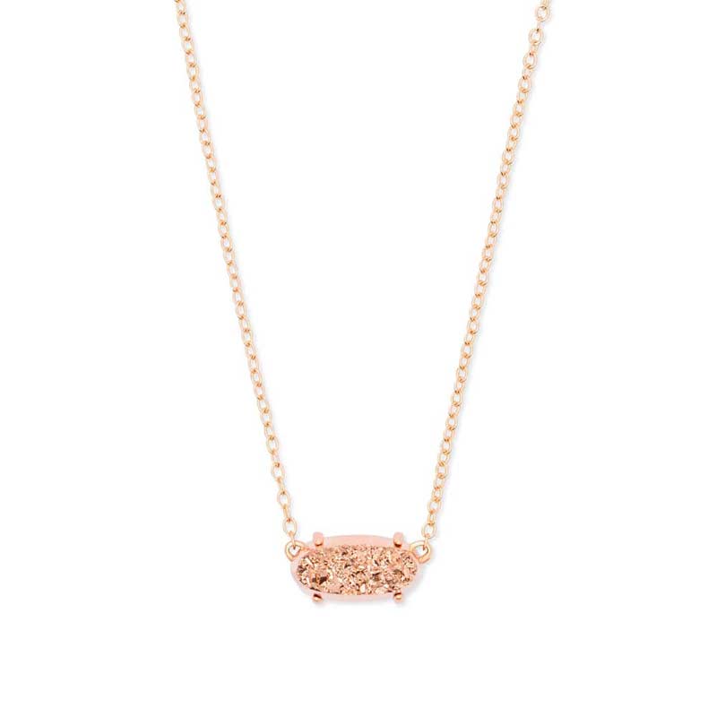 Kendra Scott Ever Rose Gold Pendant Necklace in Rose Gold Drusy ...