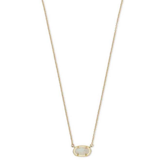 Kendra Scott Ember Gold Pendant Necklace in Ivory Mother of Pearl