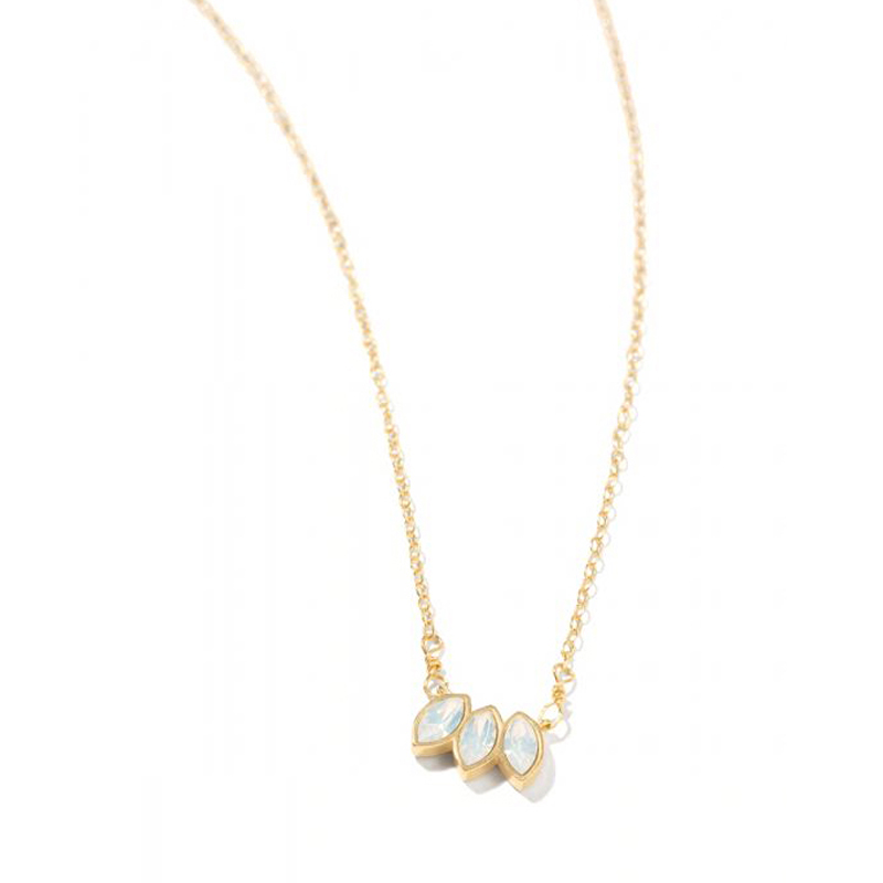 Spartina 449 White Opal Delicate Leaf Necklace | Borsheims