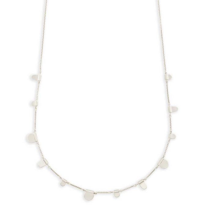 Kendra Scott Olive Silver Long Necklace