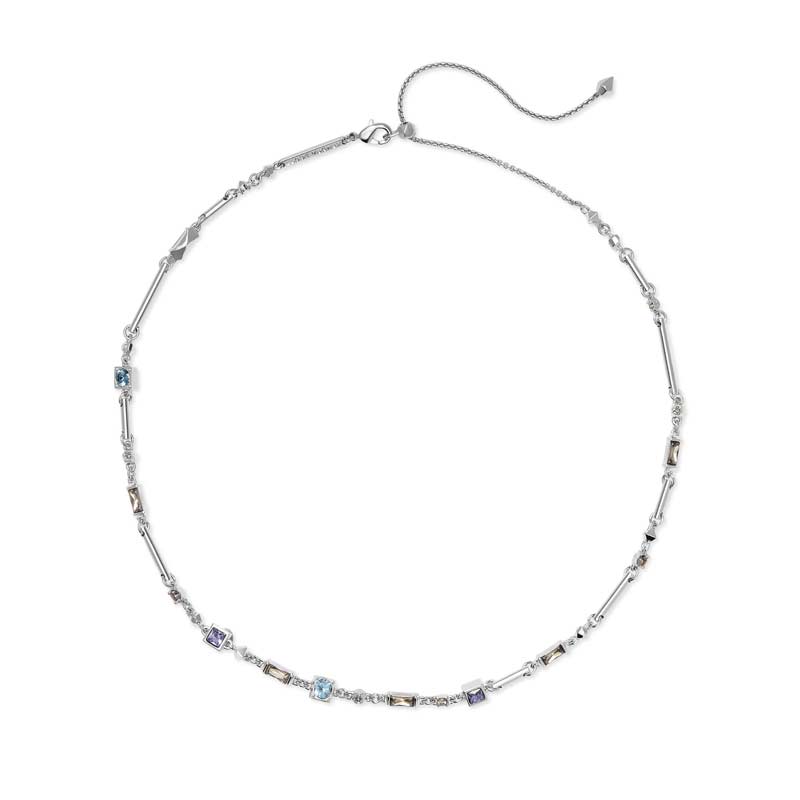Kendra Scott Rhett Silver Necklace in Lilac Mix | 4217700728 | Borsheims
