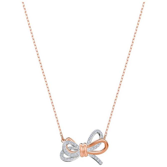 Swarovski Lifelong Bow Rose Gold Necklace