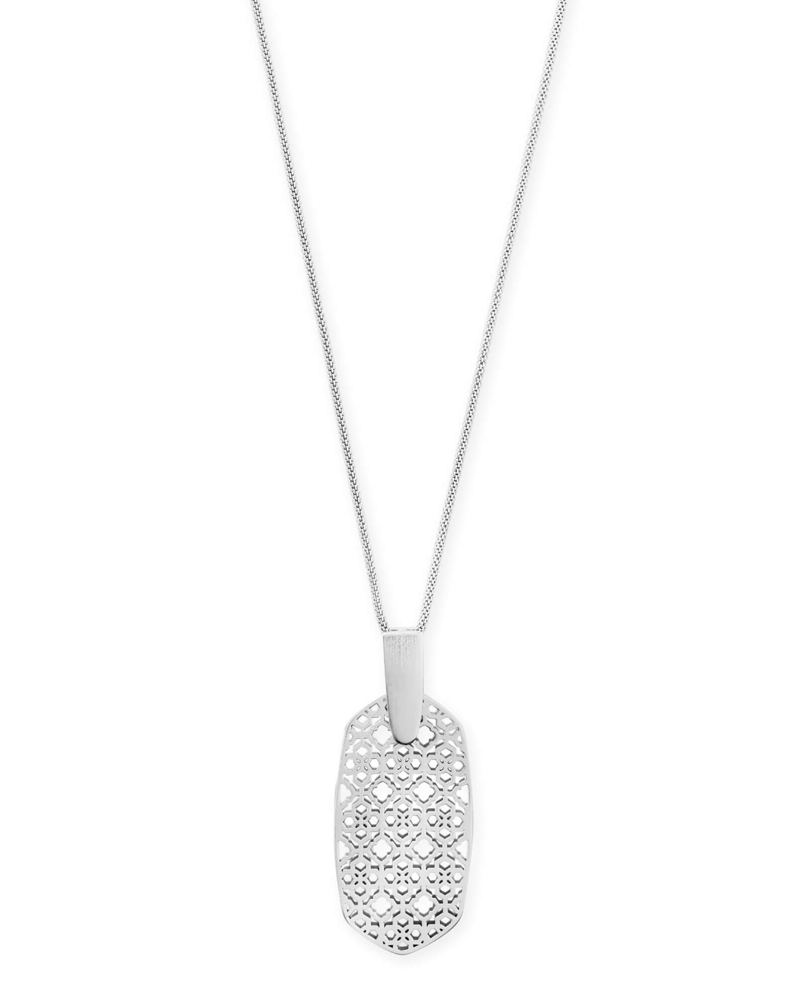 kendra scott long necklace silver