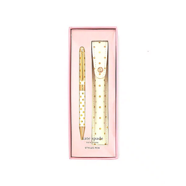 Kate Spade Gold Dot Stylus Pen & Pouch