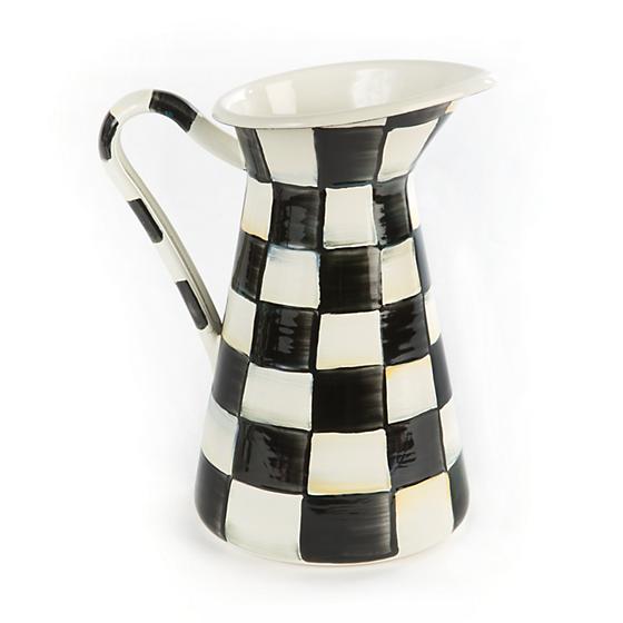 MacKenzie Childs Courtly Check Pitcher Small Borsheims