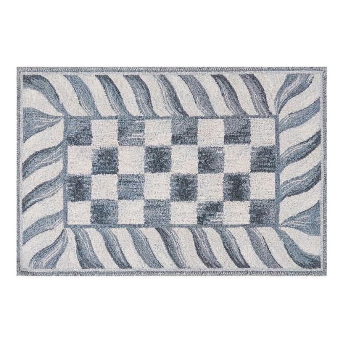 MacKenzie-Childs Sterling Check Washable Rug, 2'x3'