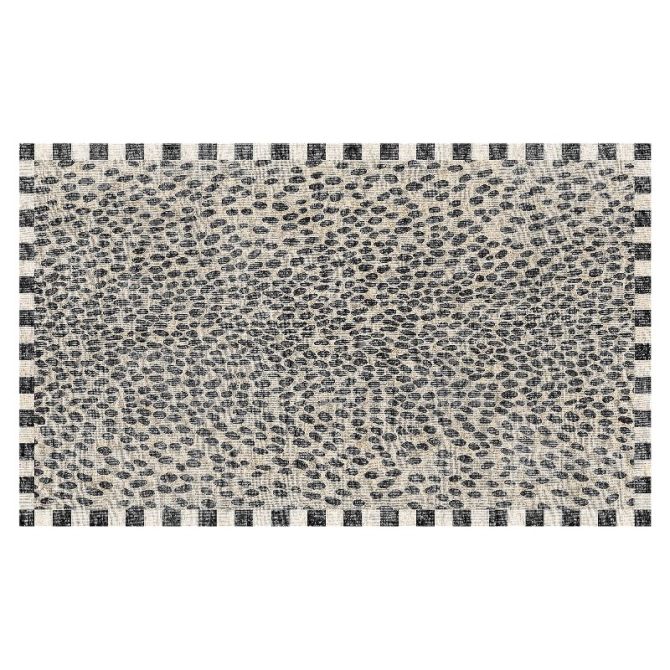 MacKenzie-Childs Snow Leopard Washable Rug, 2'x3'