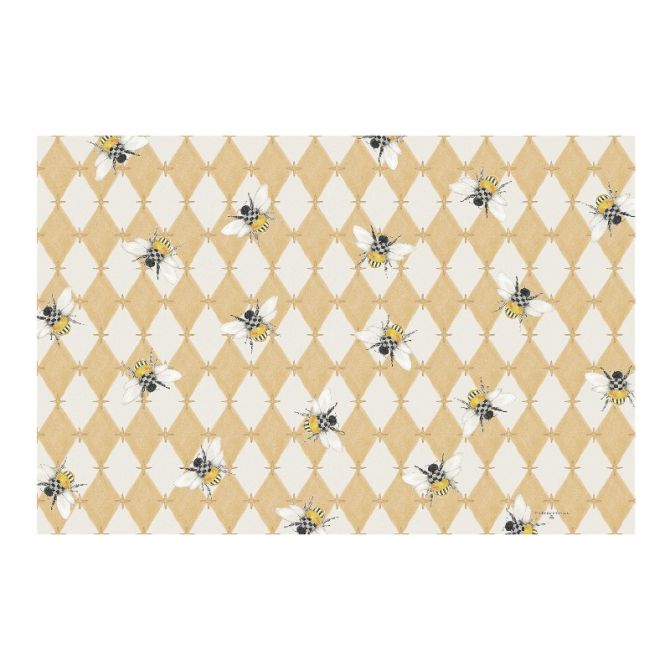 MacKenzie-Childs Honeycomb with Bees Floor Mat, 2'x3'