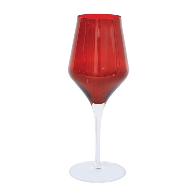 Vietri Contessa Red Water Glass