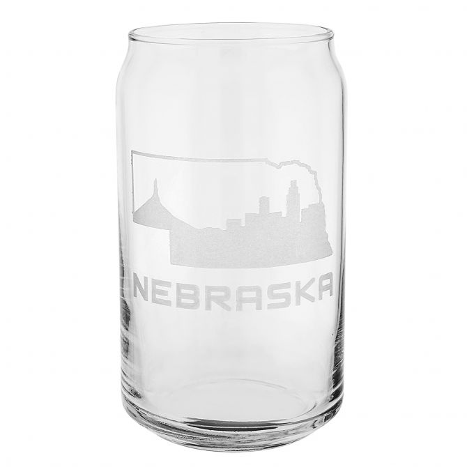 Nebraska Skyline Beer Glass