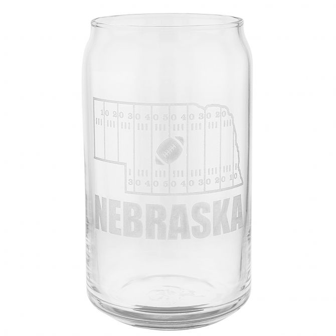 Nebraska Football Field Beer Glass