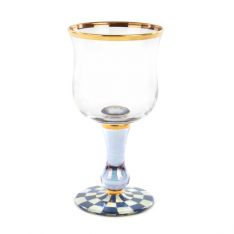 MacKenzie-Childs Royal Check Wine Glass