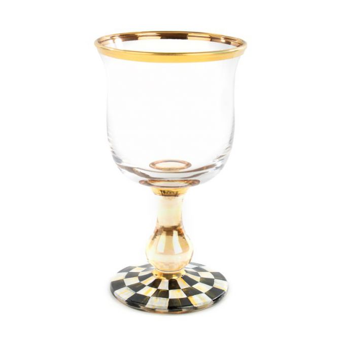 MacKenzie-Childs Courtly Check Water Glass