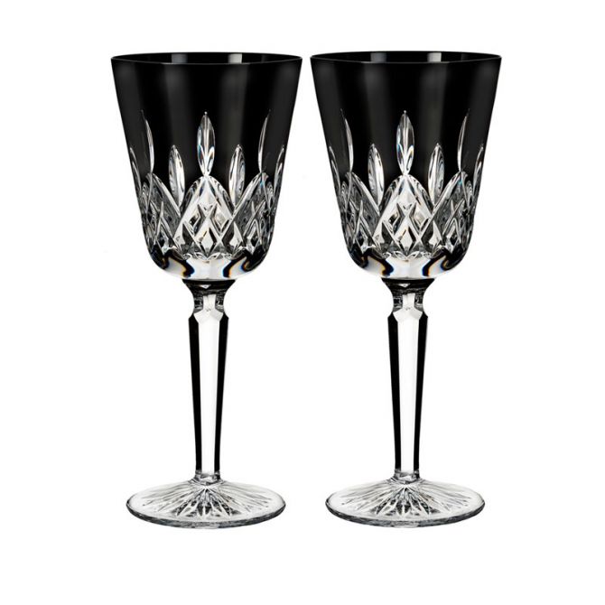 Waterford Lismore Black Goblet, Pair