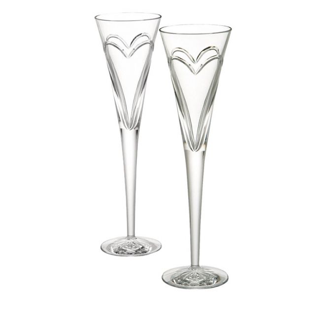 Waterford Wishes Love and Romance Toasting Flute, Pair