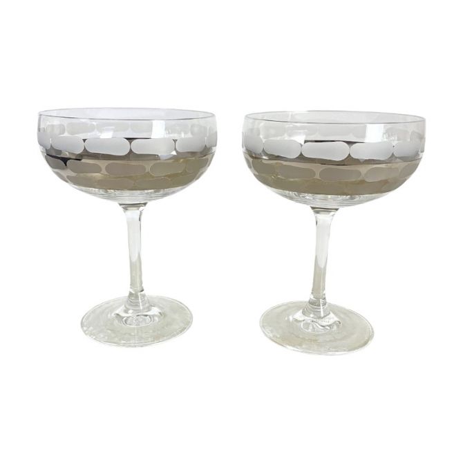 Michael Wainwright Truro Gold Coupe Stemmed Glasses, Set of 2