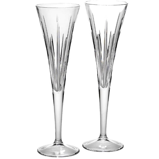 Reed and Barton Soho Crystal Toasting Flute Set, 2 Piece