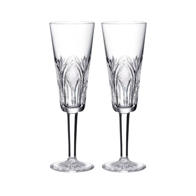 Waterford Mastercraft Rock of Cashel Champagne Flutes, Set of 2