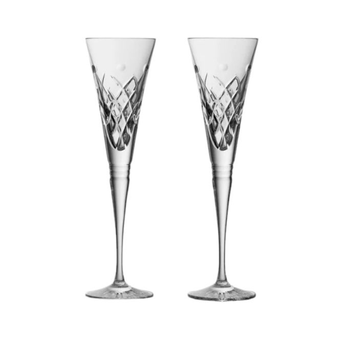 Waterford Winter Wonders 2024 Holly Flutes, Set of 2