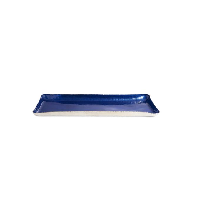 Julia Knight Cascade 17" Rectangular Tray, Cobalt